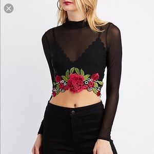 CHARLOTTE RUSSE Sheer Shirt